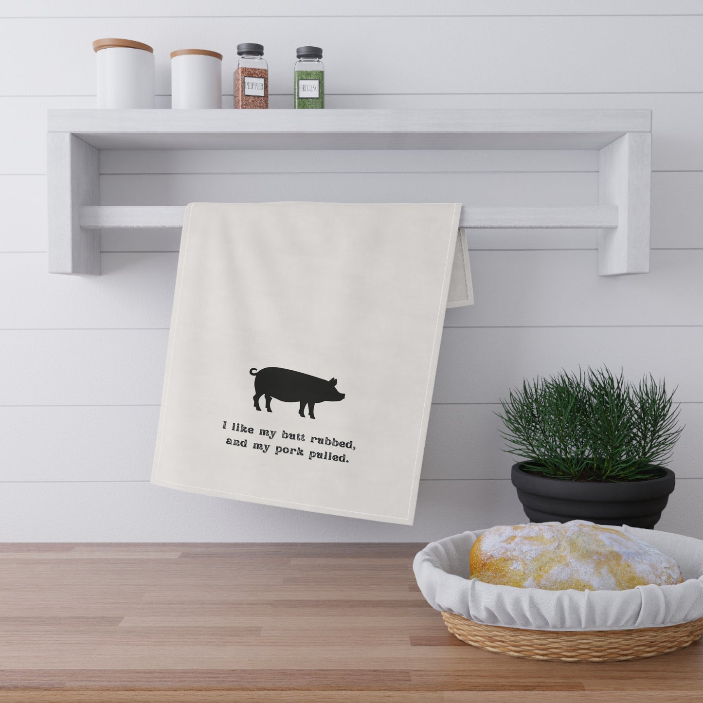 I like my butt rubbed and my pork pulled funny dish towel, kitchen towel, tea towel, funny tea towel, barbecue gift, funny gift, mens gifts