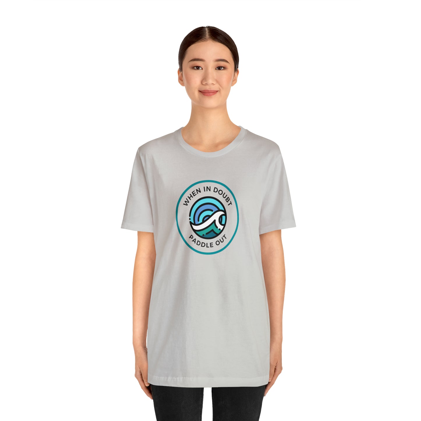 When In Doubt Paddle Out Surfing T-Shirt - Unisex Crewneck T-Shirt - Mens Surfing Shirt - Women's Surfing Shirt - Beach Shirt - Surf Tee