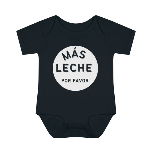 Mas Leche Por Favor Baby Bodysuit - Modern Minimalist Baby - Breastfeeding Baby - Gender Neutral Baby Gift - Latin Baby Outfit - Spanish Baby Gift - Baby Shower Gift - New Baby Gift