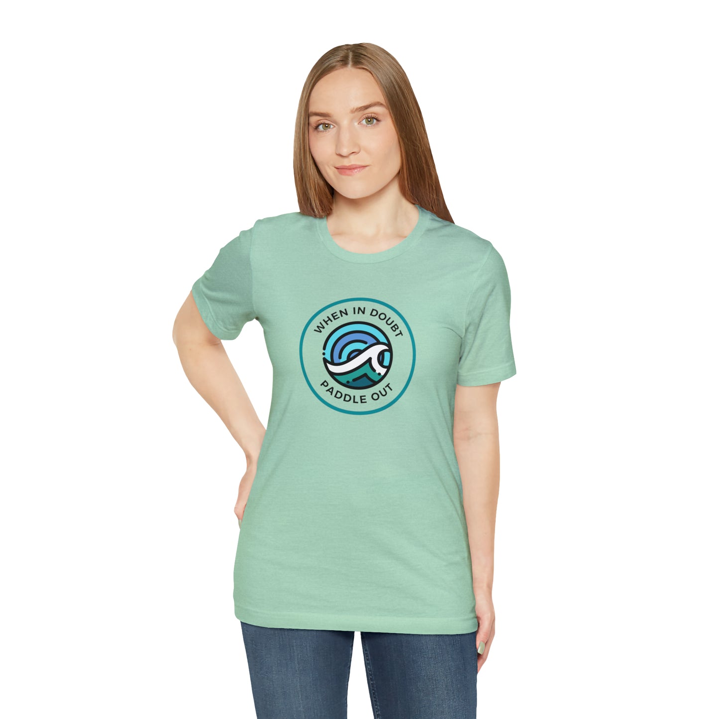 When In Doubt Paddle Out Surfing T-Shirt - Unisex Crewneck T-Shirt - Mens Surfing Shirt - Women's Surfing Shirt - Beach Shirt - Surf Tee