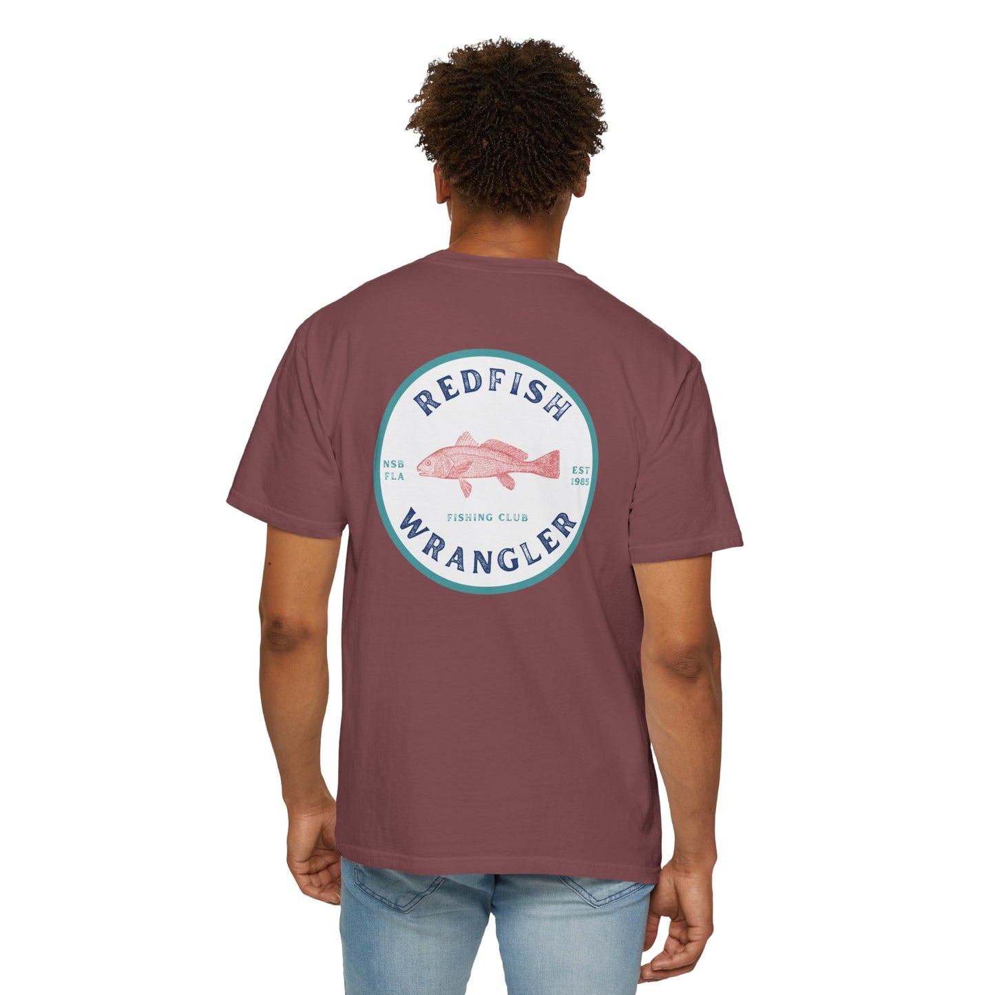 Redfish Wrangler - Redfish Fishing Shirt - Men's Fishing T-Shirt - Florida Fisherman Shirt - Saltwater Fishing shirt