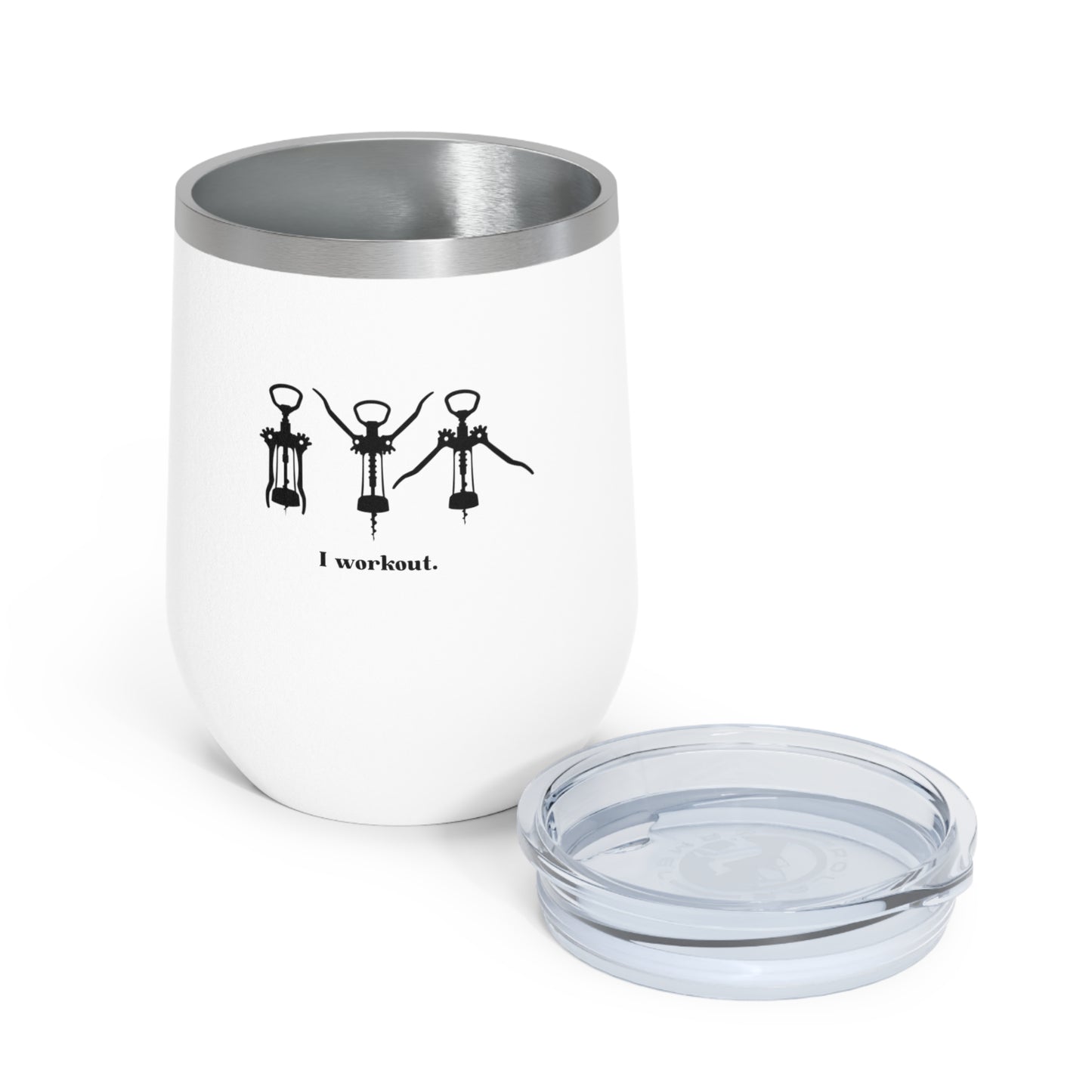 I workout - Wine Workout Wine Tumbler 12 oz - Funny Insulated Wine Tumbler - Wine Lover Gift - Wine Gift