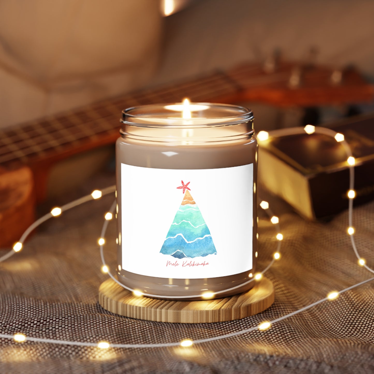 Mele Kalikimaka Sea Breeze Scented Christmas Candle - Christmas Gift - Hawaiian Christmas - Christmas at the beach