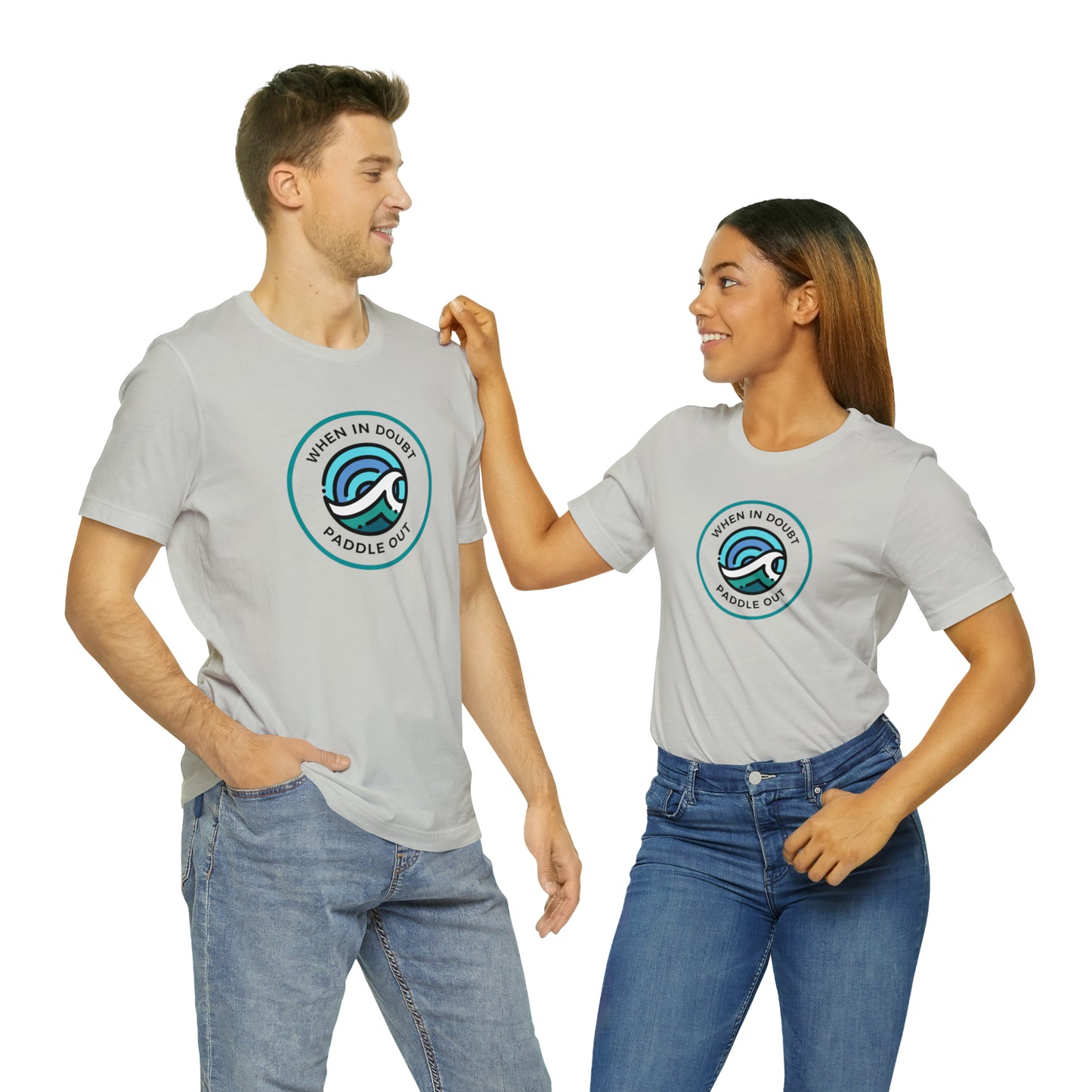 When In Doubt Paddle Out Surfing T-Shirt - Unisex Crewneck T-Shirt - Mens Surfing Shirt - Women's Surfing Shirt - Beach Shirt - Surf Tee