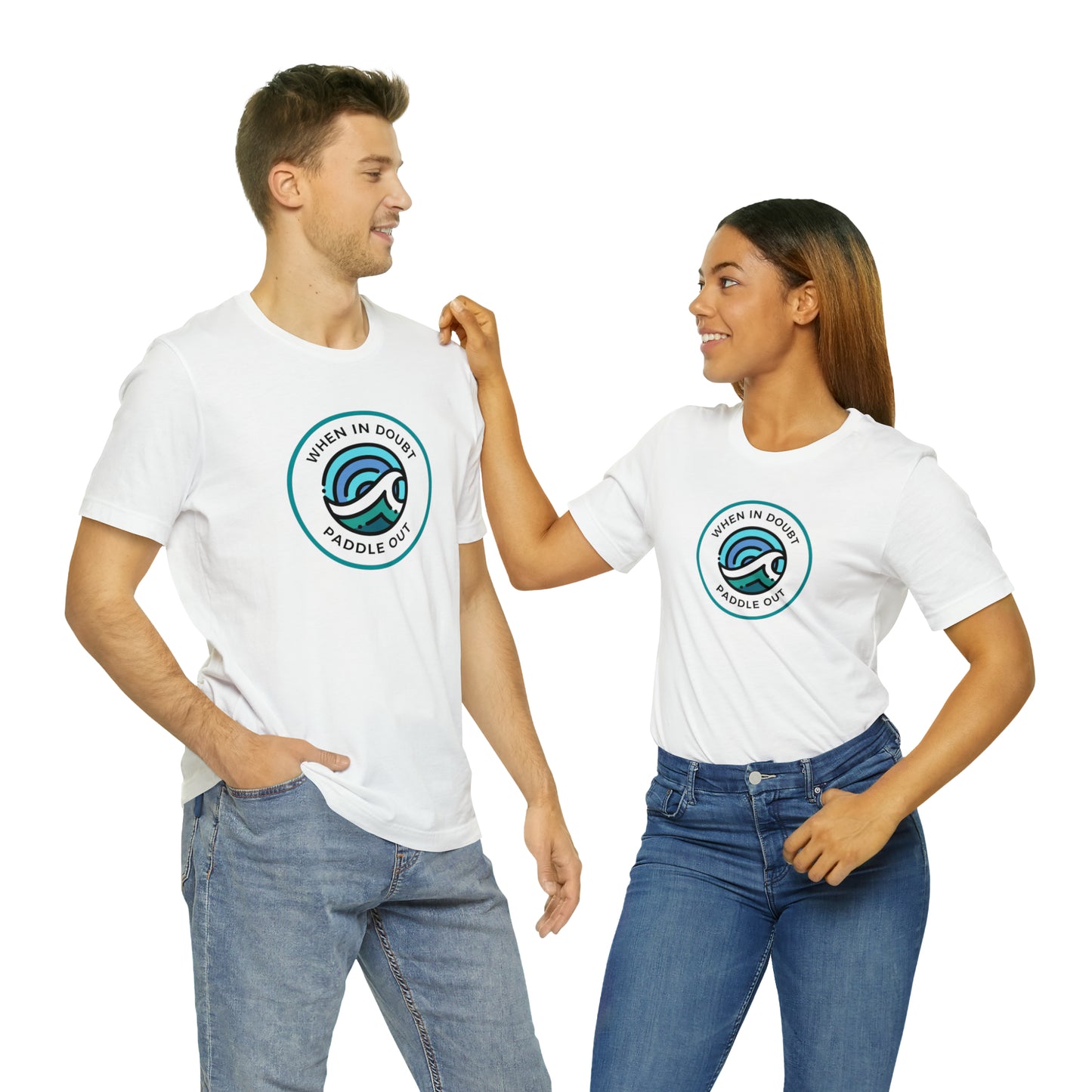 When In Doubt Paddle Out Surfing T-Shirt - Unisex Crewneck T-Shirt - Mens Surfing Shirt - Women's Surfing Shirt - Beach Shirt - Surf Tee