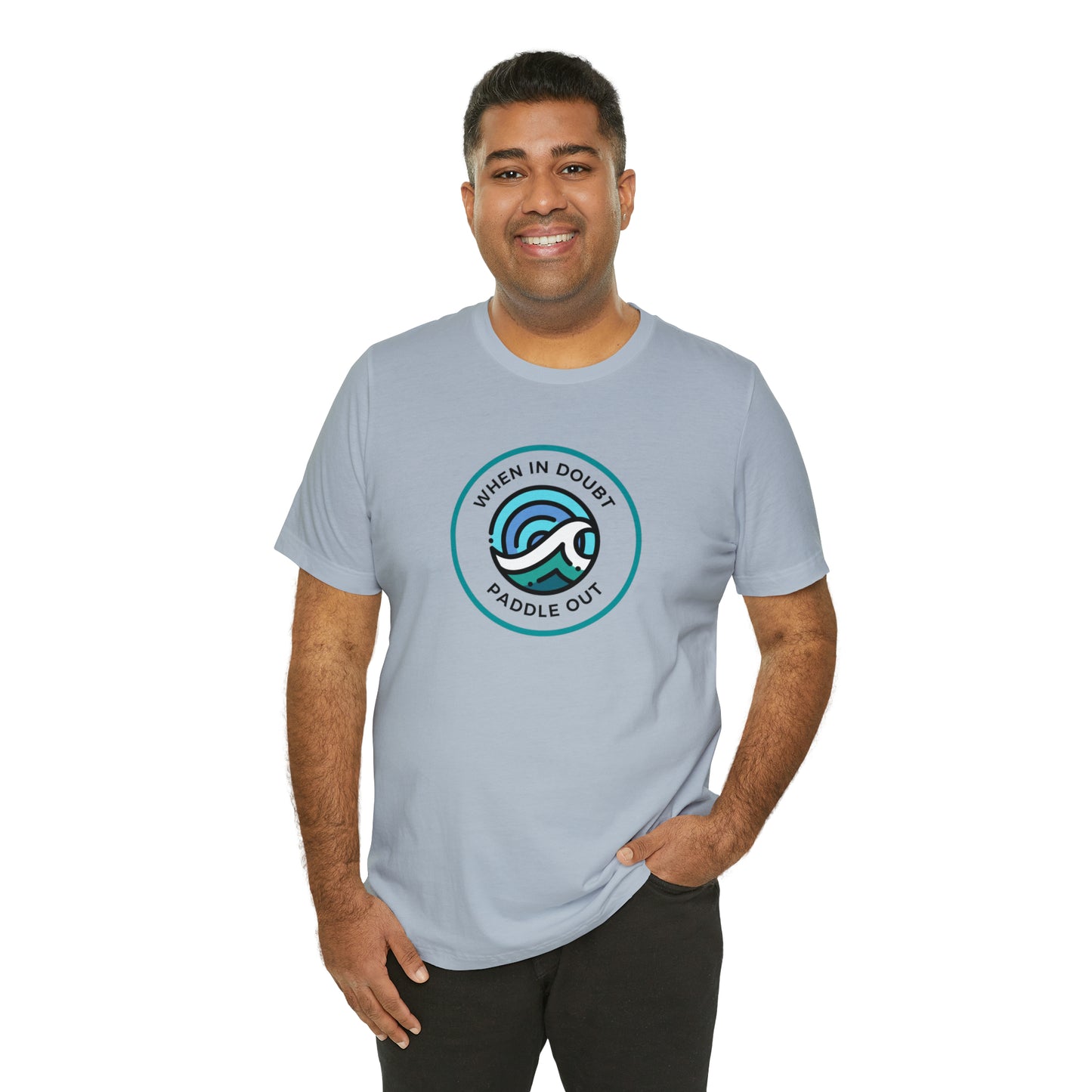 When In Doubt Paddle Out Surfing T-Shirt - Unisex Crewneck T-Shirt - Mens Surfing Shirt - Women's Surfing Shirt - Beach Shirt - Surf Tee