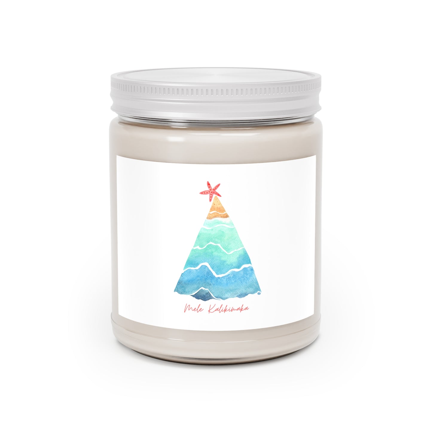 Mele Kalikimaka Sea Breeze Scented Christmas Candle - Christmas Gift - Hawaiian Christmas - Christmas at the beach