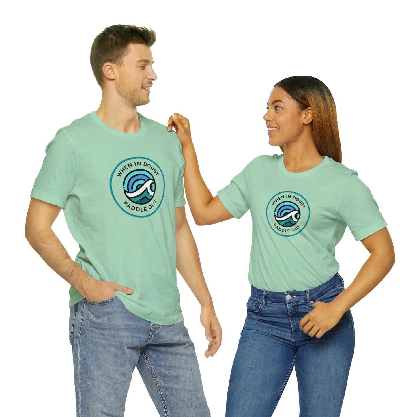 When In Doubt Paddle Out Surfing T-Shirt - Unisex Crewneck T-Shirt - Mens Surfing Shirt - Women's Surfing Shirt - Beach Shirt - Surf Tee