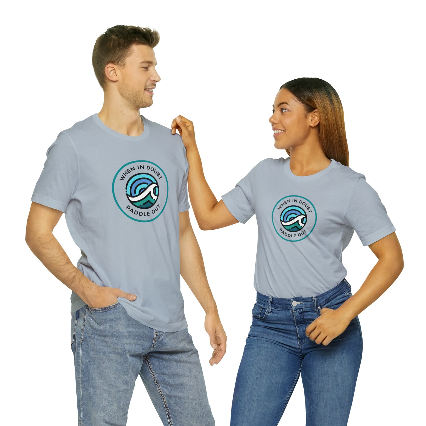 When In Doubt Paddle Out Surfing T-Shirt - Unisex Crewneck T-Shirt - Mens Surfing Shirt - Women's Surfing Shirt - Beach Shirt - Surf Tee