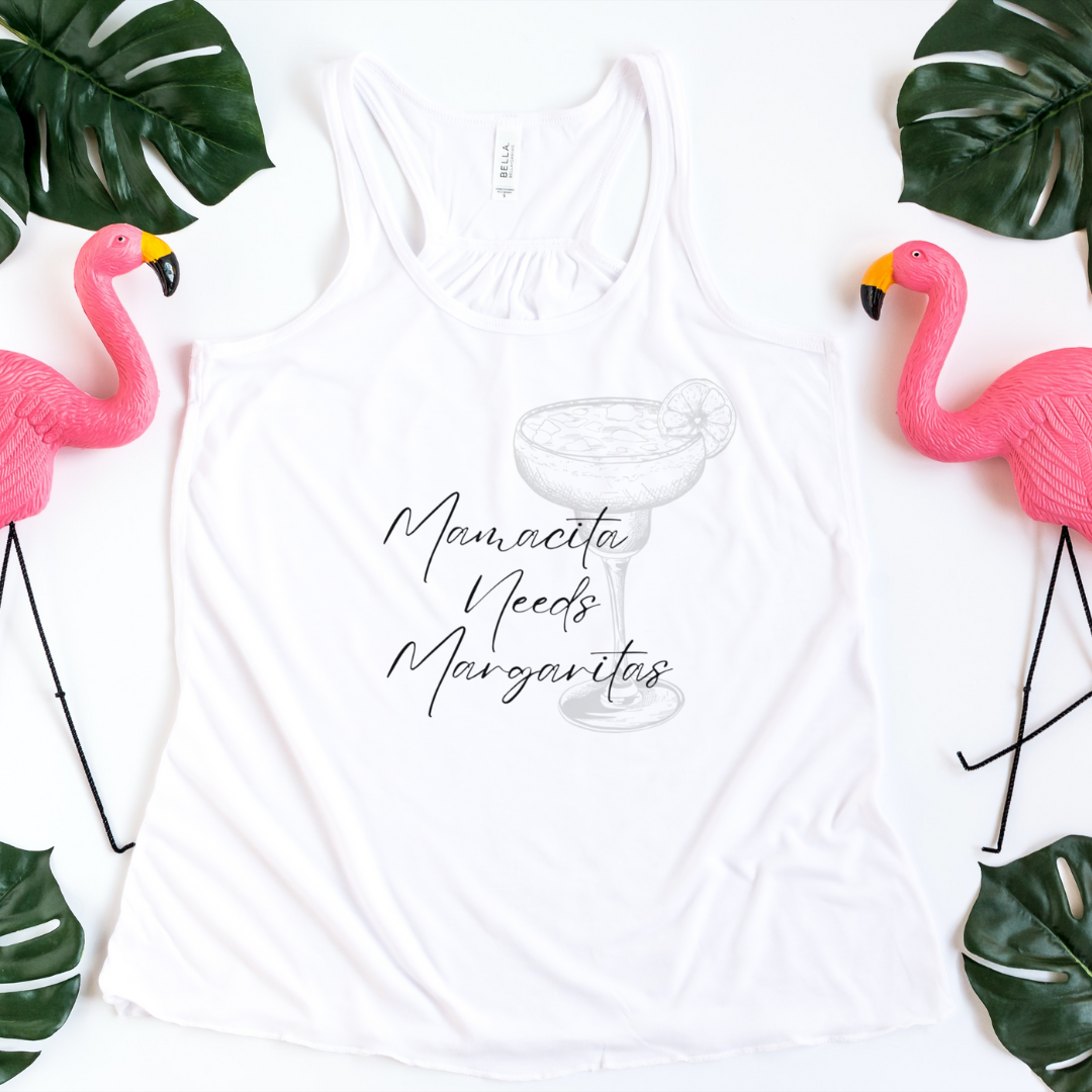 Mamacita Needs Margaritas  Racerback Tank Top - Mom Shirt - Mom Gift - Margarita Shirt